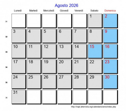 AGOSTO 2026