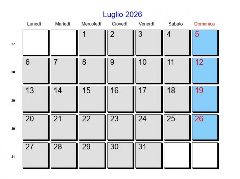 LUGLIO 2026