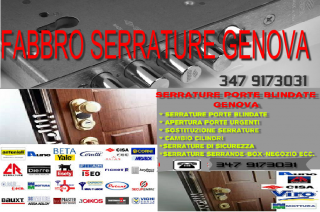 Fabbro urgente genova-riparazione cambio serrature-interventi rapidi-pronto intervento fabbro genova.