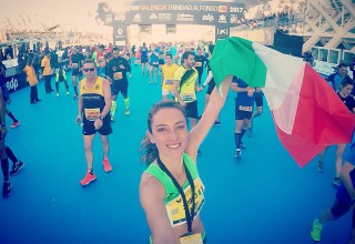 Valencia - Ilaria dopo il traguardo dei 10 km