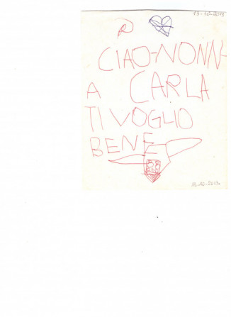 Prima letterina scritta da  Alex a circa 5 anni - 13 ott..1913