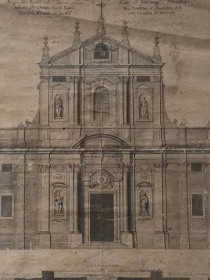 Giacomo Amato, disegno del prospetto della chiesa di Santa Rosalia